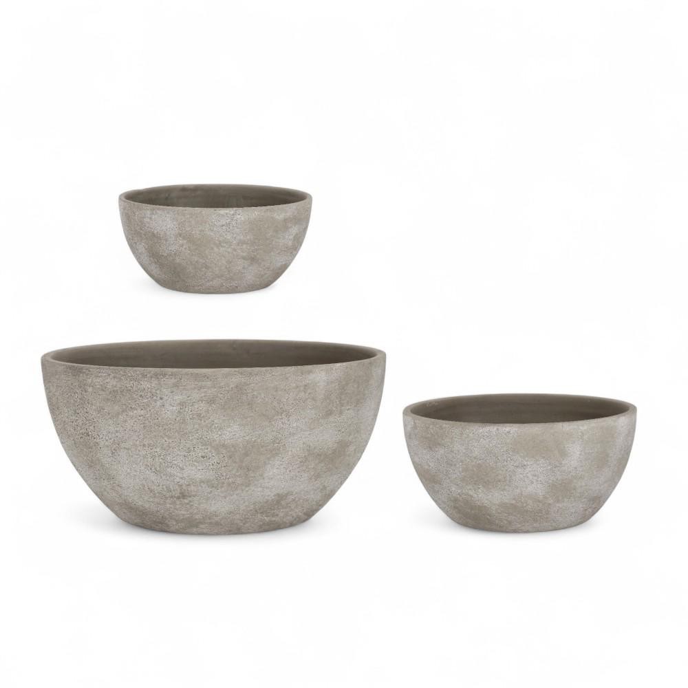 SET 3 PORTAVASI HECTOR TO BASSO GRIGIO